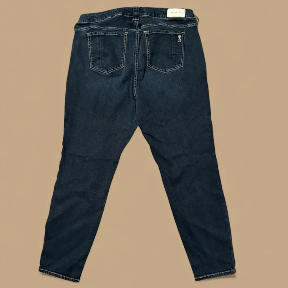 SLINK  Midnight Blue Skinny Jeans Super Stretchy Size 18